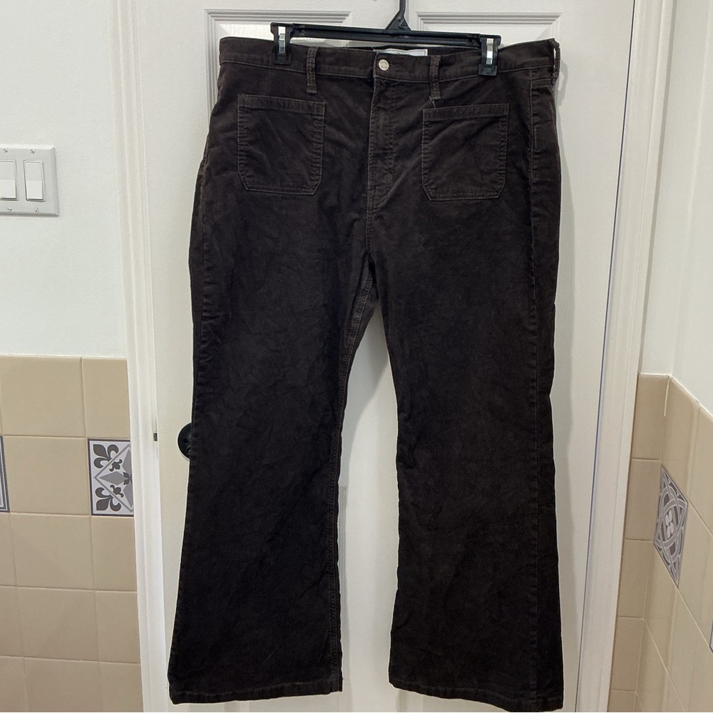 GAP,  w20, brown cord 70s flare pants